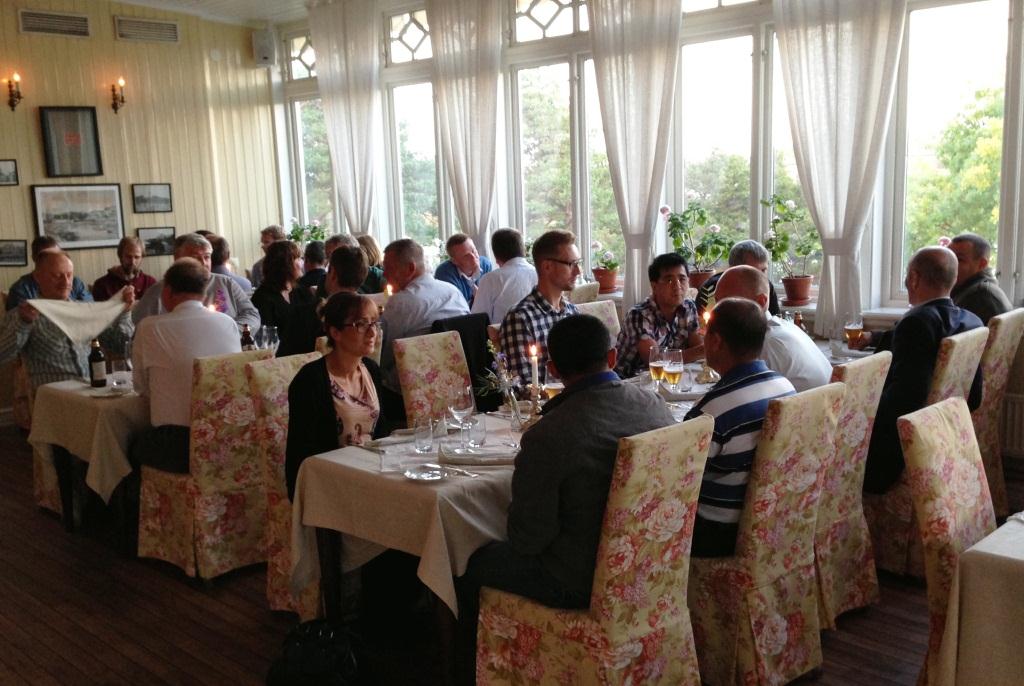 Dinner at restaurant Styrsö Skäret following the Maritime Resource Management seminar on 18 September 2013.