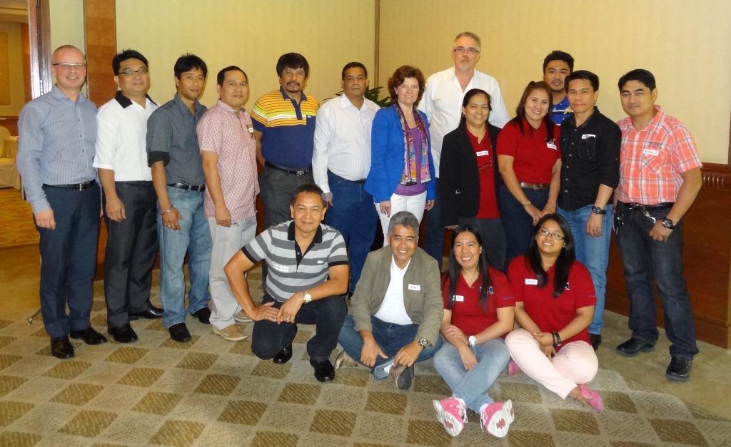 Masters, chief engineers and Manila office staff of Laurin Maritime at the MRM workshop on 28 March 2014. Representing Laurin Maritime's head office were Carina Wermelin (back row, middle) and Michael Wilson (back row). Martin Hernqvist of ALL Academy standing on the left. 