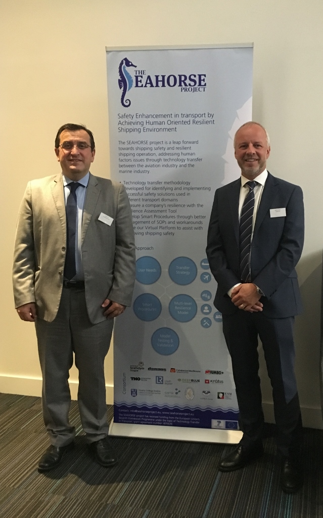 Martin Hernqvist (right) with Prof. Osman Turan from the University of Strathclyde who is also one of the organizers of the event.